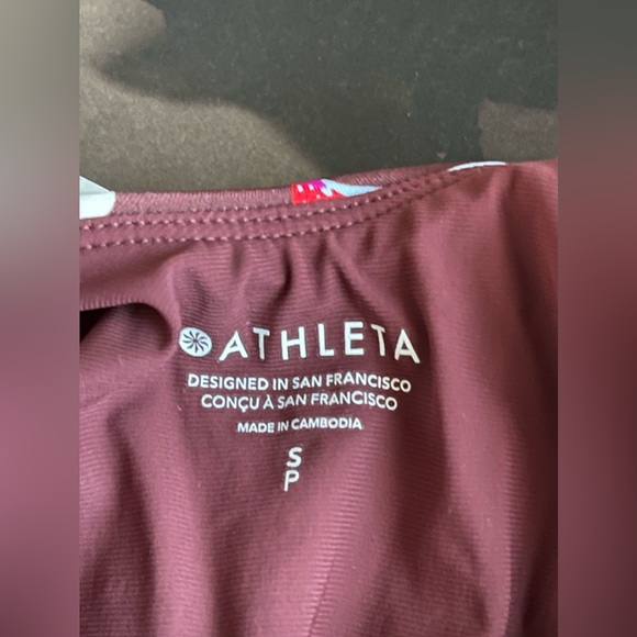 Athleta Hermosa One Piece Swimsuit In Hero Bloom Decadent Chocolate Size S - Picture 5 of 11